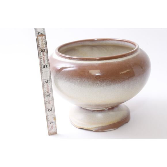 Frankoma, Vase Planter, Pot, Ceramic, Smooth, Brown, 6x6.5", Kitchen, Cooking - Picture 4 of 5
